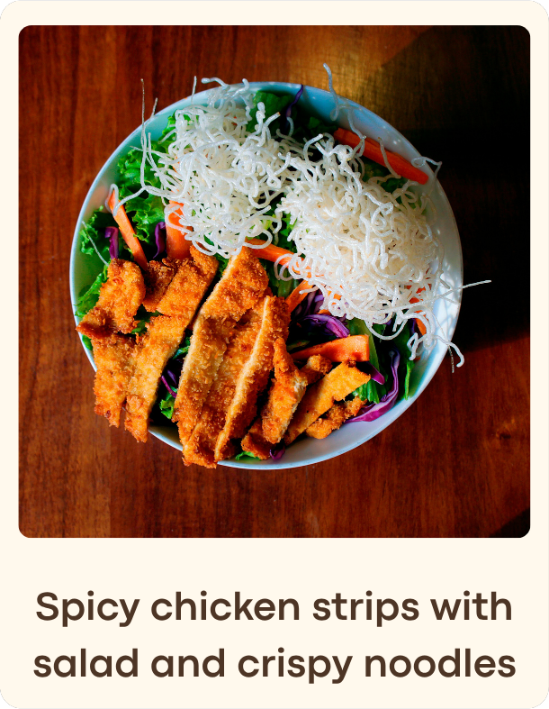 Pasta dish added to personal food library